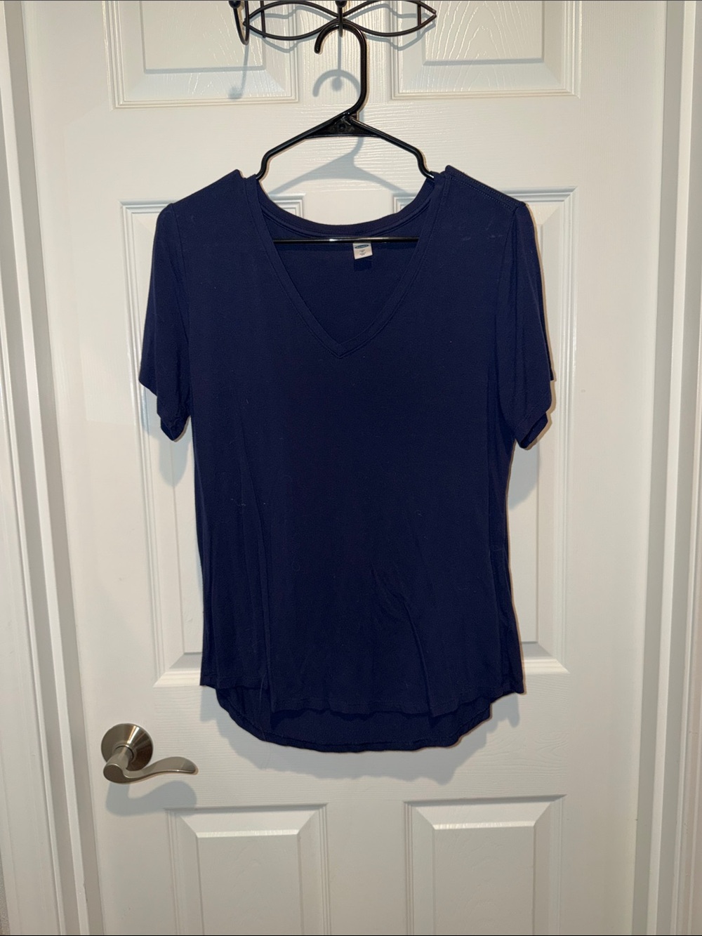 Old Navy Navy V-Neck Short Sleeve Tee